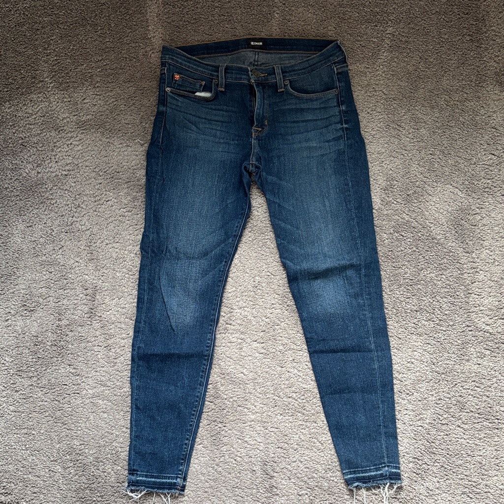 Women’s Hudson Krista Raw Hem Ankle Skinny Jeans Dark Blue